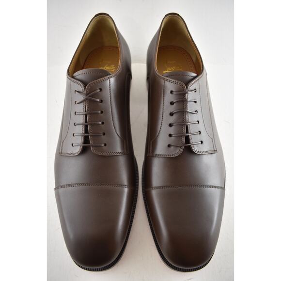 Christian Louboutin Cortomale Flat Brown Leather Dress Oxford Derby Loafer 45 12 main image 7